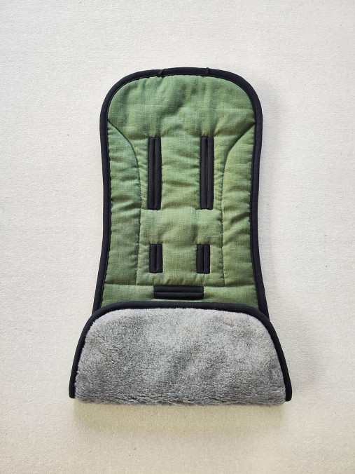 Detský textil - MERINO podložka OYSTER ZERO 100% wool Grey proti poteniu a prehriatiu 100% ľan forest Green - 16604028_