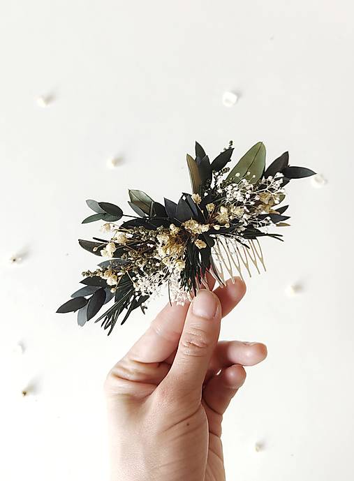 Greenery hrebienok "nadýchnuť sa rána" - dve veľkosti  (Väčší hrebienok)