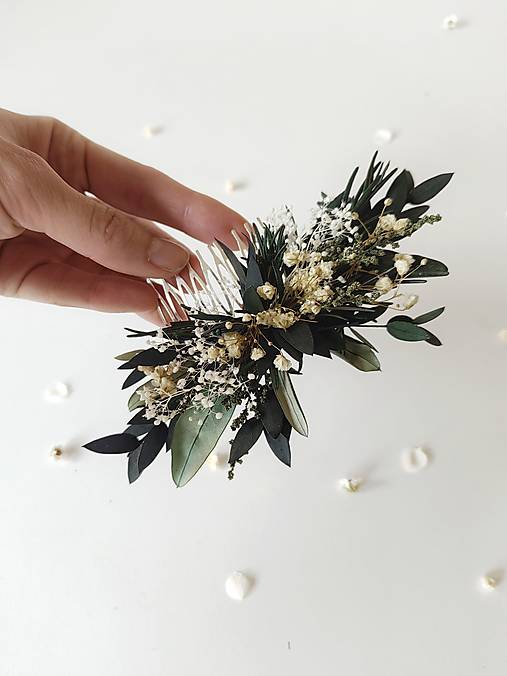 Greenery hrebienok "nadýchnuť sa rána" - dve veľkosti  (Väčší hrebienok)