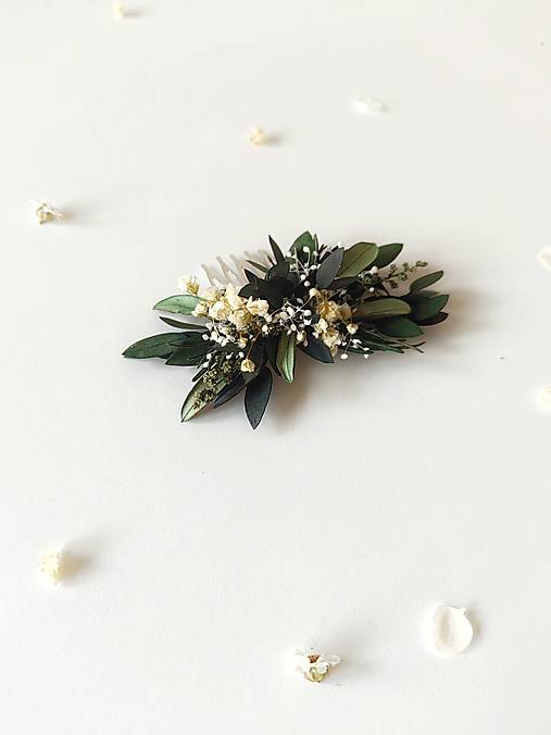 Greenery hrebienok "nadýchnuť sa rána" - dve veľkosti  (Menší hrebienok)