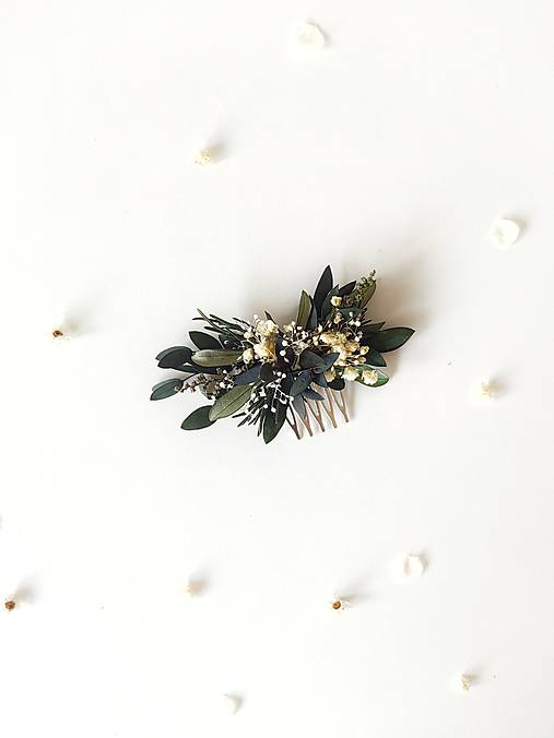 Greenery hrebienok "nadýchnuť sa rána" - dve veľkosti  (Menší hrebienok)