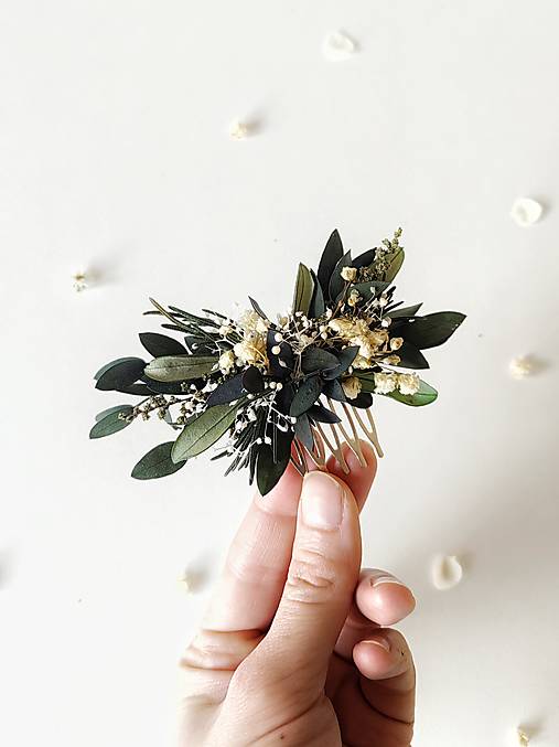 Greenery hrebienok "nadýchnuť sa rána" - dve veľkosti  (Menší hrebienok)