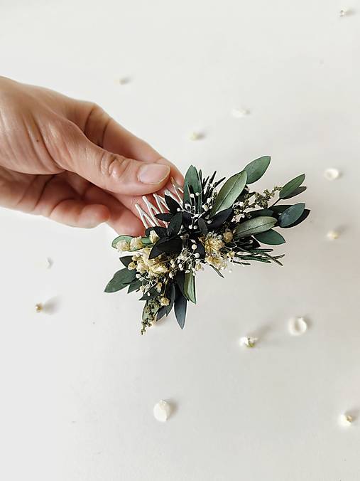 Greenery hrebienok "nadýchnuť sa rána" - dve veľkosti  (Menší hrebienok)