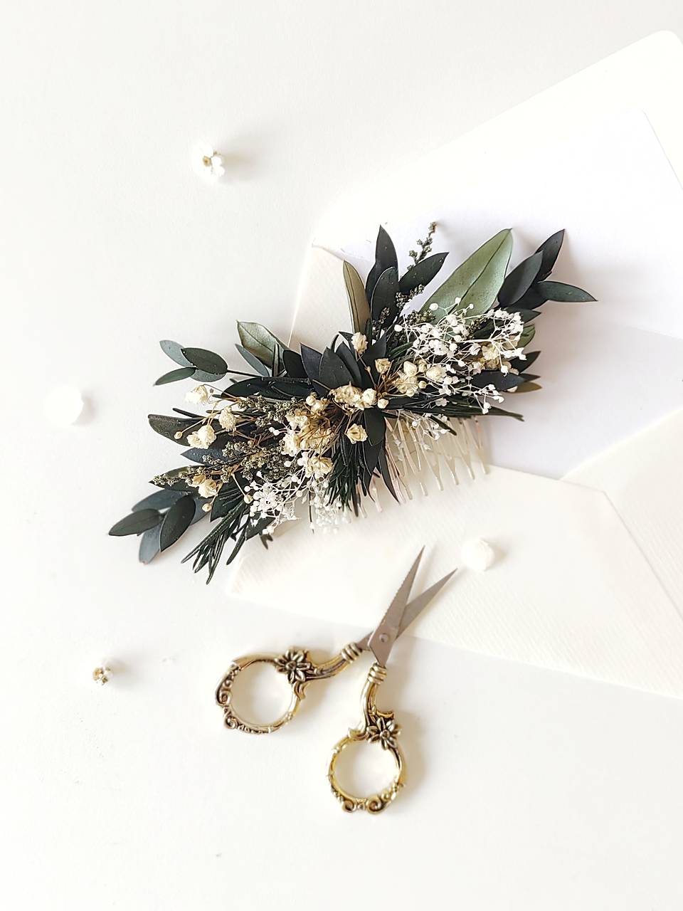 Greenery hrebienok "nadýchnuť sa rána" - dve veľkosti  (Väčší hrebienok)