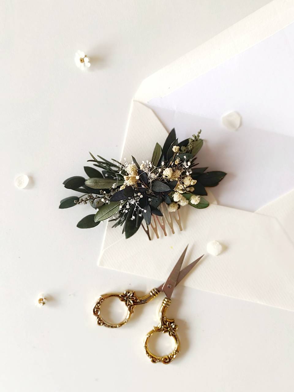 Greenery hrebienok "nadýchnuť sa rána" - dve veľkosti  (Menší hrebienok)