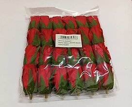 Iný materiál - Krásne červené mini ružičky (24 ks) - 16602430_