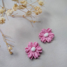 Náušnice - Náušnice Malý kvet (Ružová) - 16604744_