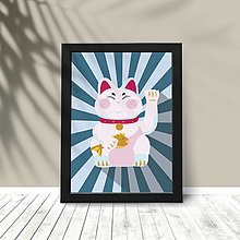 Grafika - Poster Čínska mačka - 16604720_