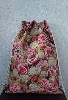Veľké tašky - Batoh,vak,,ruže" - 16607404_