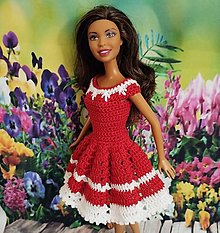 Hračky - Háčkované šaty pre Barbie - 16606613_