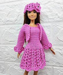 Hračky - Háčkované šaty pre Barbie - 16606705_