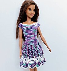 Hračky - Háčkované šaty pre Barbie - 16606750_