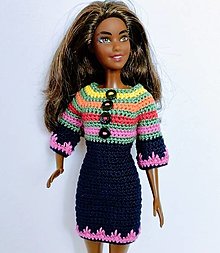 Hračky - Háčkované šaty pre Barbie - 16606762_