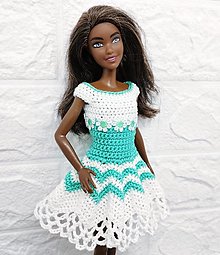 Hračky - Háčkované šaty pre Barbie - 16606802_