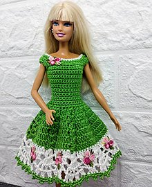 Hračky - Háčkované šaty pre Barbie - 16606817_
