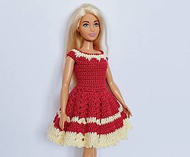 Hračky - Háčkované šaty pre plnoštíhlu Barbie - 16606881_