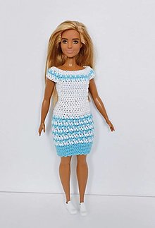 Hračky - Háčkované šaty pre plnoštíhlu Barbie - 16606913_