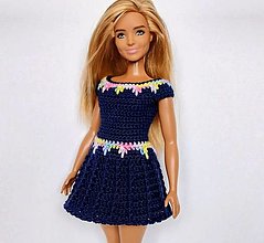 Hračky - Háčkované šaty pre plnoštíhlu Barbie - 16606971_