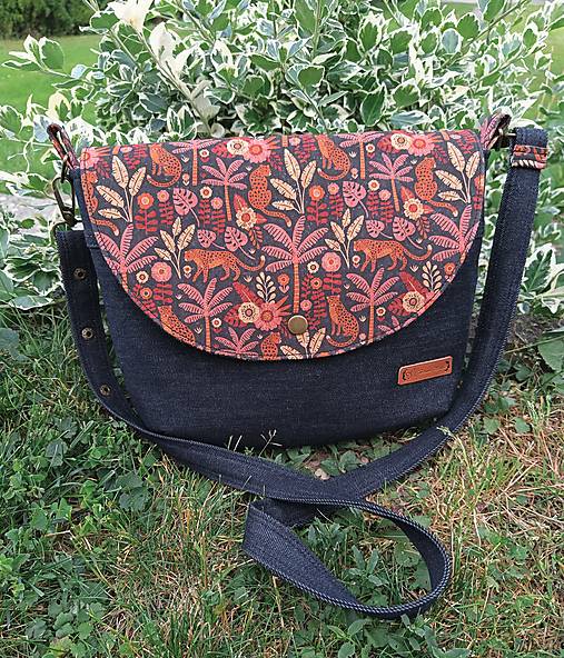 Kabelky - Kabelka jeans a korok - 16606628_