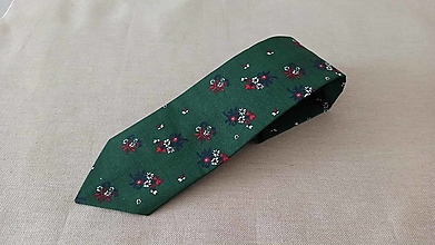 Pánske doplnky - zelená pánska kravata folk 2 - 16606285_