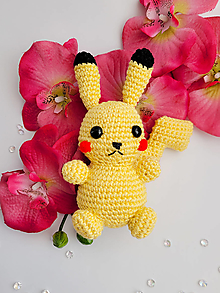 Hračky - Pikachu háčkovaný pokémon - 16605794_
