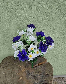 Iný materiál - Kytica lúčnych kvetov 40cm - dekorácia - 16608686_