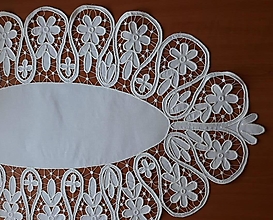 Úžitkový textil - Richelieu- Slávnostná, biela, 107,5 x 62 cm - 10464513_