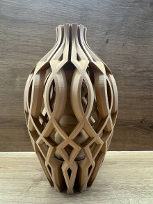 Dekorácie - Hnedá 3D váza - 16608415_