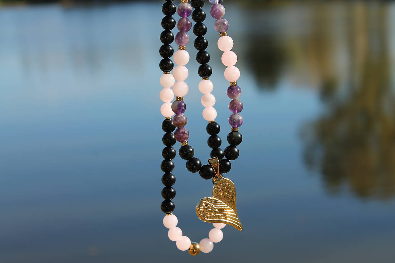 Okrídlené srdce _ náhrdelník