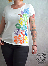 Topy, tričká, tielka - Jeseň vo farbách - dámske tričko - 16608094_