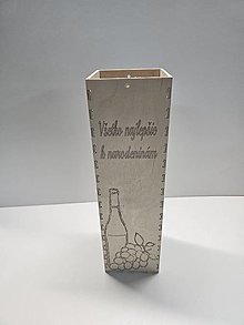 Dekorácie - Darčekový obal taška na víno/ fľašu alkoholu *2 (Všetko najlepšie k narodeninám 2) - 16608484_