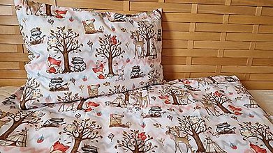 Úžitkový textil - Detské posteľné prádlo,,zvieratká v lese" - 16611159_