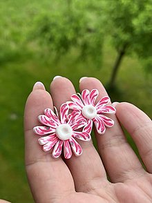 Náušnice - *Pink  flowers* - 16610569_
