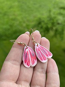 Náušnice - *Motýlie krídla* pink - 16610617_