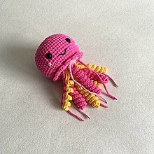 Hračky - Medúzy / 8ks fialovo-ružové odtiene (ružová neónová) - 16610520_