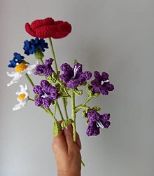 Dekorácie - Háčkované kvety - 16609905_