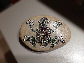 Dekorácie - Maľovaný kameň - žaba3 - 16611035_