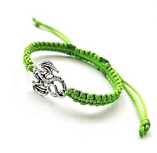 Náramky - Náramok drak detský - zelená - 16611615_
