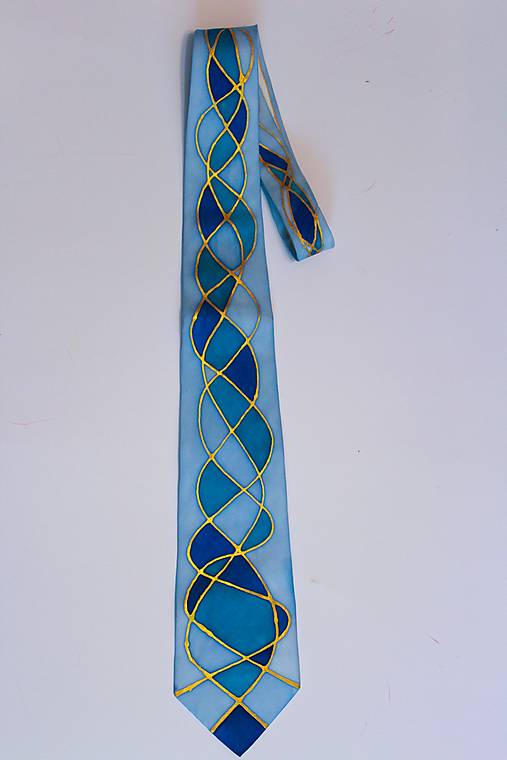 Hodvábna kravata modrá