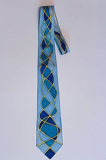 Pánske doplnky - Hodvábna kravata modrá - 16611533_