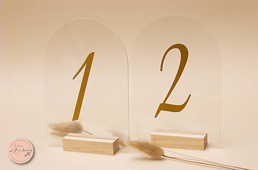 Akrylátové číslovanie stolov