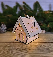 Dekorácie - Vianočný domček na stromček - 16611750_