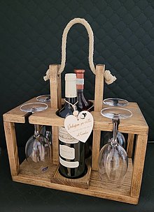 Dekorácie - Drevený stojan na víno Exclusive - 16611711_