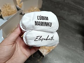 Detské topánky - Dojčenské ponožtičky ĽUBIM MAMINKU - 16613335_