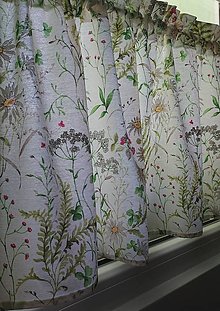 Úžitkový textil - Vitrážková záclonka,,kvetinová" - 16615326_