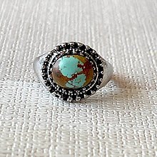 Prstene - ZĽAVA 15% Vintage Turquoise Ring / Prsteň s tyrkysom E019 - 16614958_