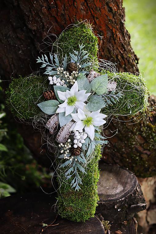 Dekorácie - Krížik na hrob  - 16614864_