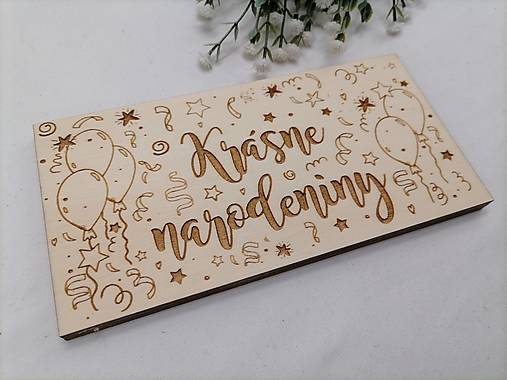 Papiernictvo - Drevená obálka na peniaze k narodeninam - 16614885_