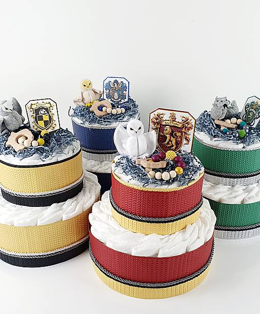 Detské doplnky - Plienková torta - Hogwarts - 16615290_