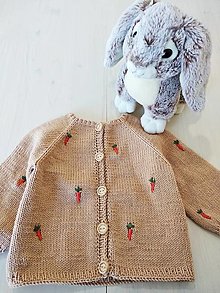 Detské oblečenie - Mrkvičkový svetrík - 16614408_